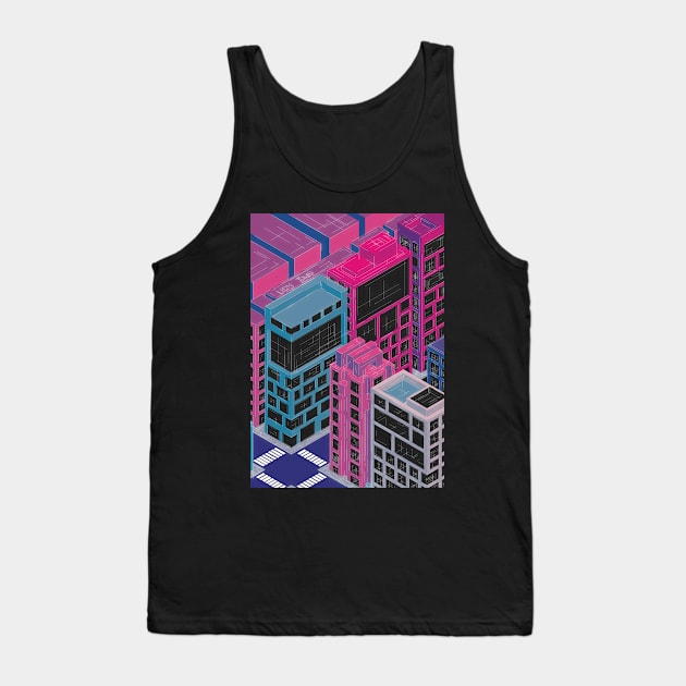 Enchanted Lazy Town - Illuminated Skylines Tank Top by GelidDexterity